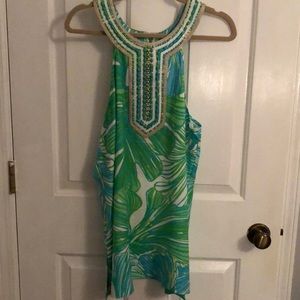 Beaded green summer top